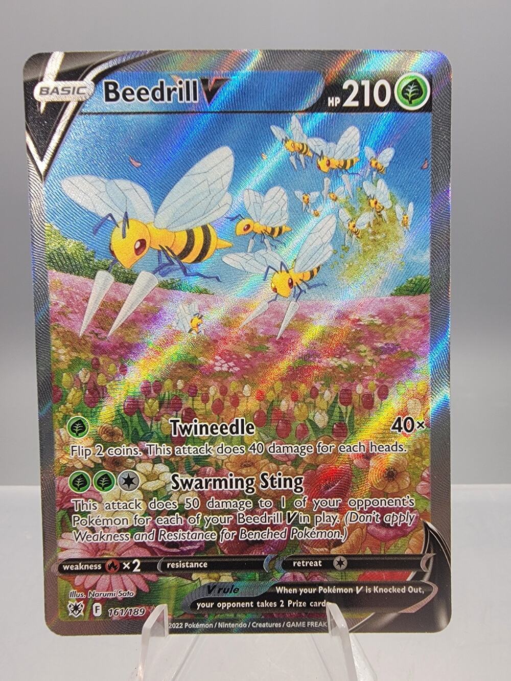 Beedrill V 161/189 Pokemon Astral Radiance Alternate Art Ultra Rare Card NM